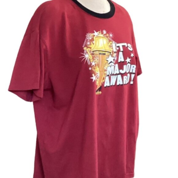 A Christmas Story "It's a Major Award!" Graphic Tee Top XL Red 41J - Picture 6 of 11